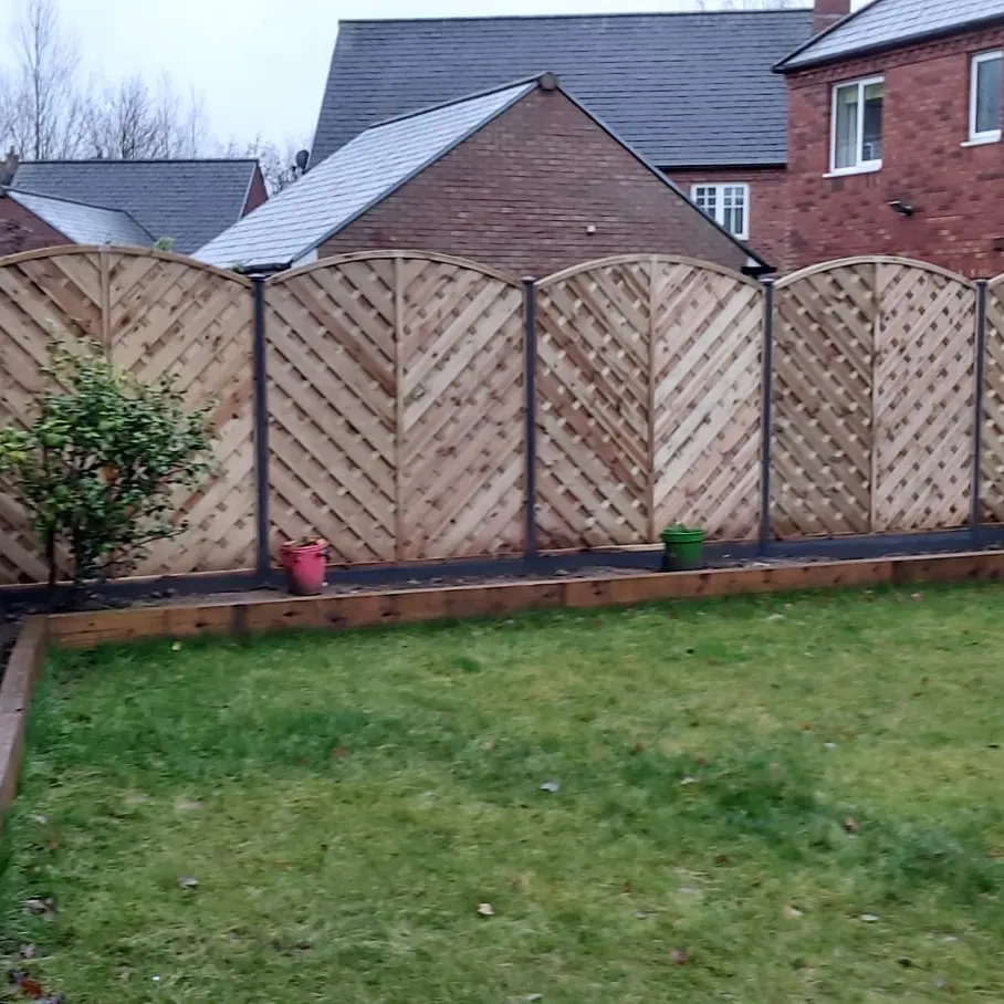 Garden with new fencing
